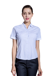 女短袖V領襯衣TWD6001 女短袖V領襯衣TWD6001